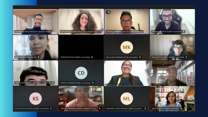 Captura de la charla virtual de Personal Branding impartida por Mateo en la UIDE